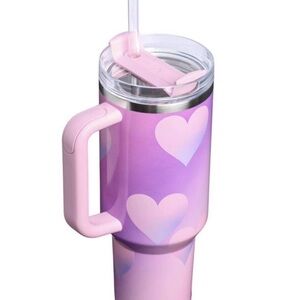 Stanley Valentine’s Day 2026 Purple and Pink Heart Tumbler with Handle 40 oz.